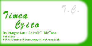 timea czito business card